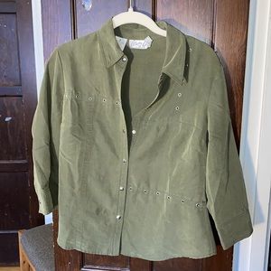 Green with button and detail